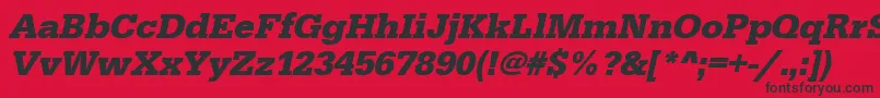 UrwegyptiennetBoldOblique Font – Black Fonts on Red Background