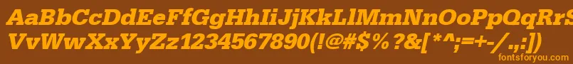 UrwegyptiennetBoldOblique Font – Orange Fonts on Brown Background