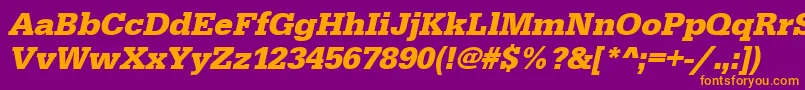 UrwegyptiennetBoldOblique Font – Orange Fonts on Purple Background