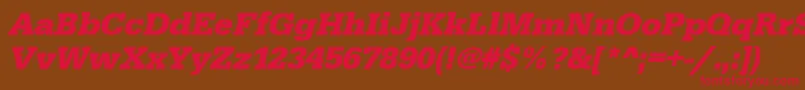 UrwegyptiennetBoldOblique Font – Red Fonts on Brown Background