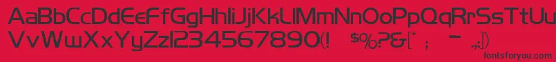 Koshgarianregular Font – Black Fonts on Red Background