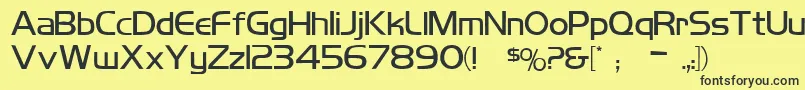 Koshgarianregular Font – Black Fonts on Yellow Background