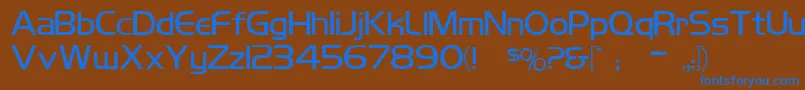 Koshgarianregular Font – Blue Fonts on Brown Background