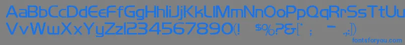 Koshgarianregular Font – Blue Fonts on Gray Background