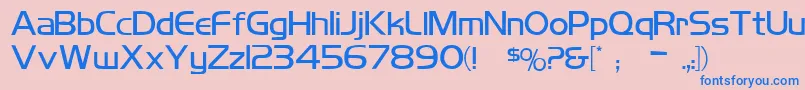 Koshgarianregular Font – Blue Fonts on Pink Background