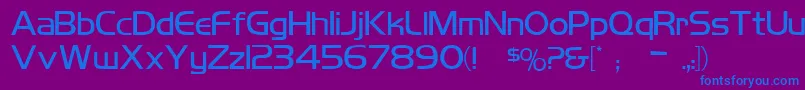 Koshgarianregular Font – Blue Fonts on Purple Background