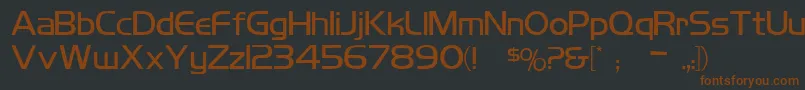 Fonte Koshgarianregular – fontes marrons em um fundo preto