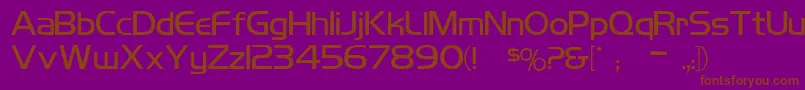 Koshgarianregular-Schriftart – Braune Schriften auf violettem Hintergrund