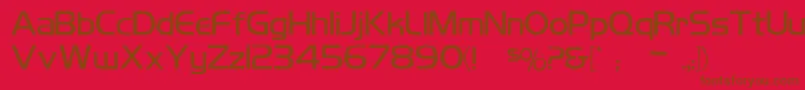 Koshgarianregular-Schriftart – Braune Schriften auf rotem Hintergrund