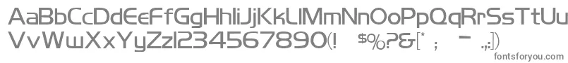 Koshgarianregular-fontti – harmaat kirjasimet valkoisella taustalla