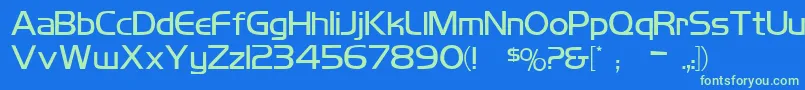 Koshgarianregular Font – Green Fonts on Blue Background