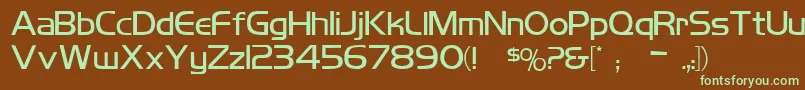 Koshgarianregular Font – Green Fonts on Brown Background