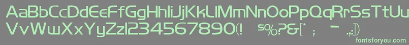 Koshgarianregular Font – Green Fonts on Gray Background