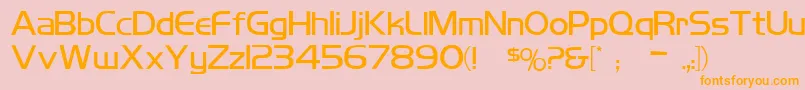 Koshgarianregular Font – Orange Fonts on Pink Background