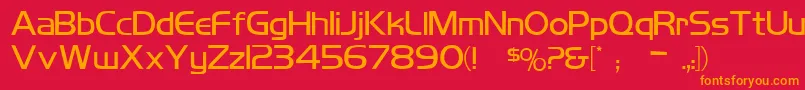 Koshgarianregular Font – Orange Fonts on Red Background