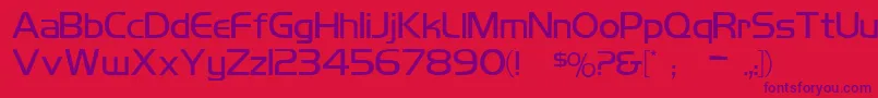 Koshgarianregular Font – Purple Fonts on Red Background