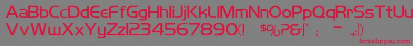 フォントKoshgarianregular – 赤い文字の灰色の背景