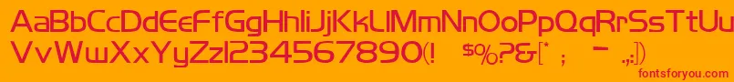 Koshgarianregular Font – Red Fonts on Orange Background