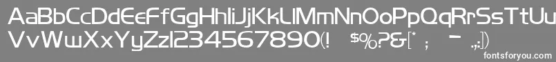 フォントKoshgarianregular – 灰色の背景に白い文字