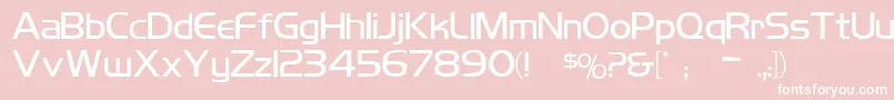 Koshgarianregular Font – White Fonts on Pink Background