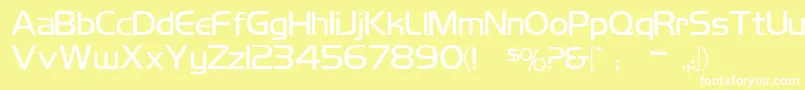 Koshgarianregular Font – White Fonts on Yellow Background