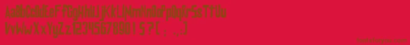 Digradomd Font – Brown Fonts on Red Background