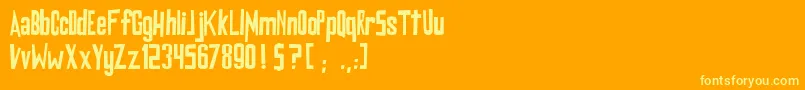 Digradomd Font – Yellow Fonts on Orange Background