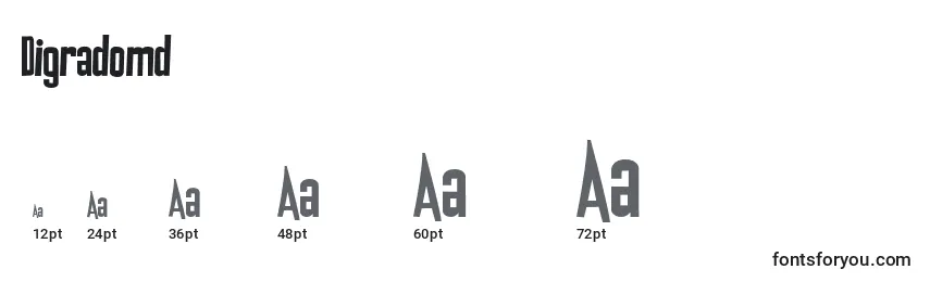 Digradomd Font Sizes