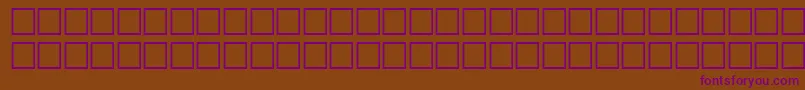 フォントSvfwfo – 紫色のフォント、茶色の背景