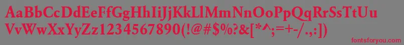 UrwgaramondtnarBold Font – Red Fonts on Gray Background