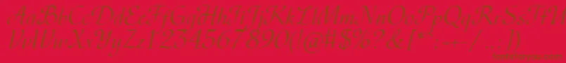 Vesna Font – Brown Fonts on Red Background