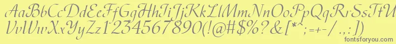 Vesna Font – Gray Fonts on Yellow Background