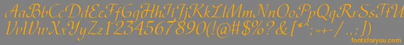 Weitere Informationen zur Vesna-Schriftart Vesna-Schriftart – Orangefarbene Schriften auf grauem Hintergrund