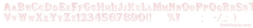 Шрифт WoodenShipDecorated – розовые шрифты на белом фоне