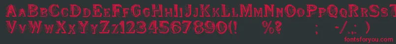 WoodenShipDecorated Font – Red Fonts on Black Background