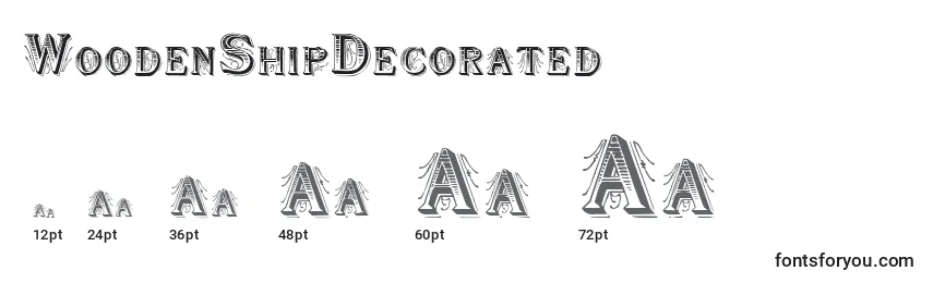WoodenShipDecorated Font Sizes