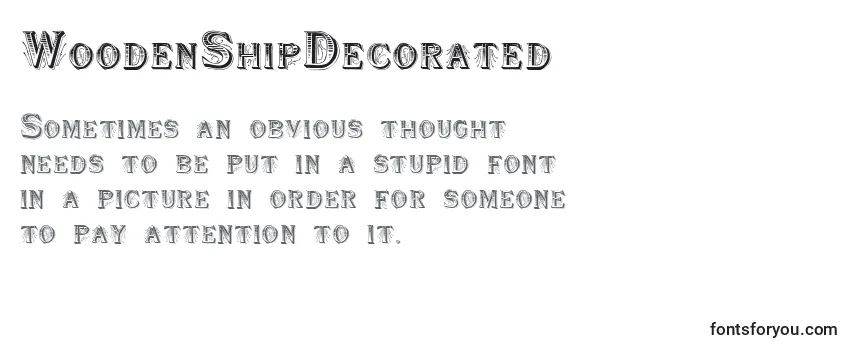 WoodenShipDecorated Font