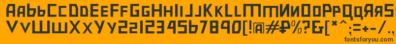 Bolshevikul Font – Black Fonts on Orange Background