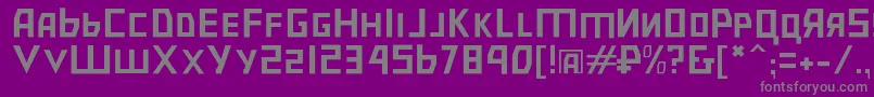 フォントBolshevikul – 紫の背景に灰色の文字