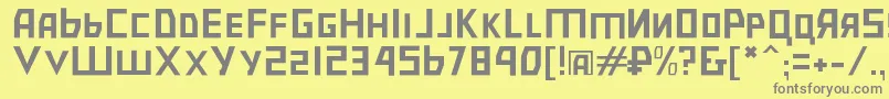 Bolshevikul Font – Gray Fonts on Yellow Background