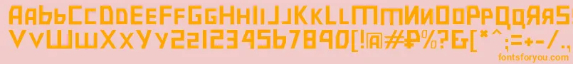 Bolshevikul Font – Orange Fonts on Pink Background