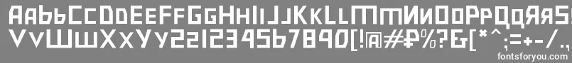 フォントBolshevikul – 灰色の背景に白い文字