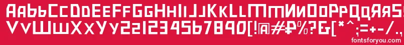 Bolshevikul Font – White Fonts on Red Background