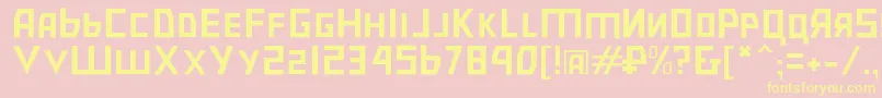 Bolshevikul Font – Yellow Fonts on Pink Background