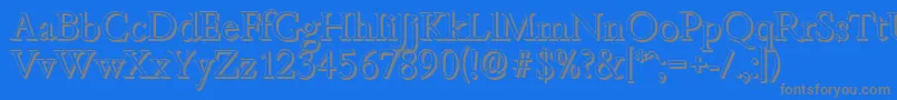 BambergshadowLightRegular Font – Gray Fonts on Blue Background