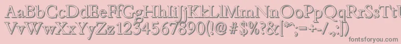 BambergshadowLightRegular Font – Gray Fonts on Pink Background