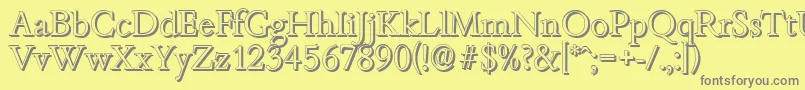 BambergshadowLightRegular Font – Gray Fonts on Yellow Background