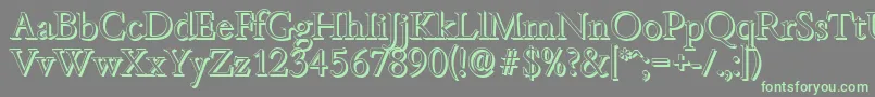 BambergshadowLightRegular Font – Green Fonts on Gray Background