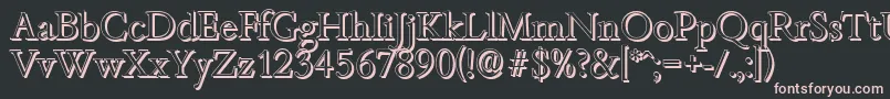 BambergshadowLightRegular Font – Pink Fonts on Black Background
