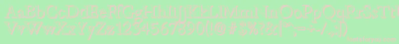 BambergshadowLightRegular Font – Pink Fonts on Green Background